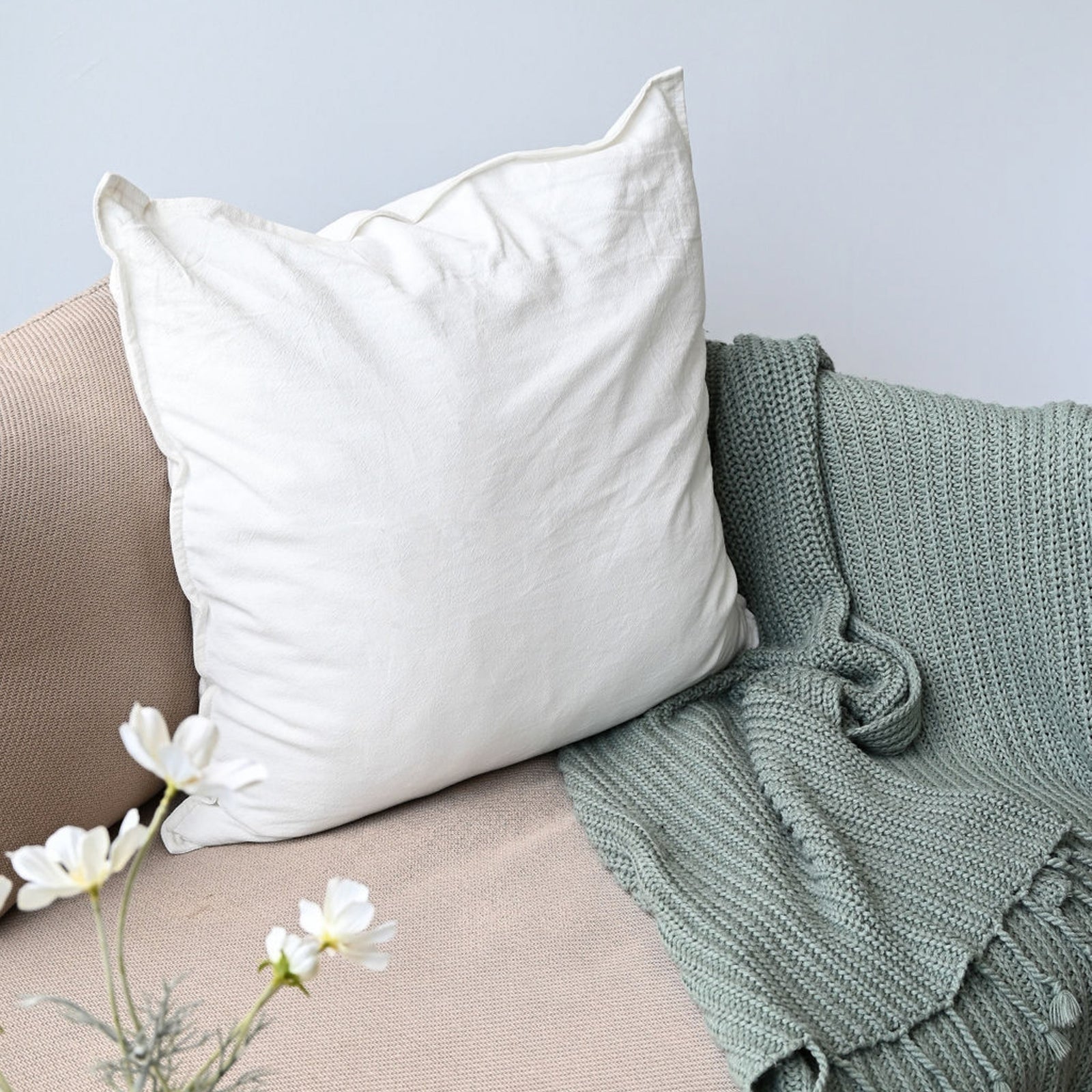 COTTON/ LINEN - WHITE