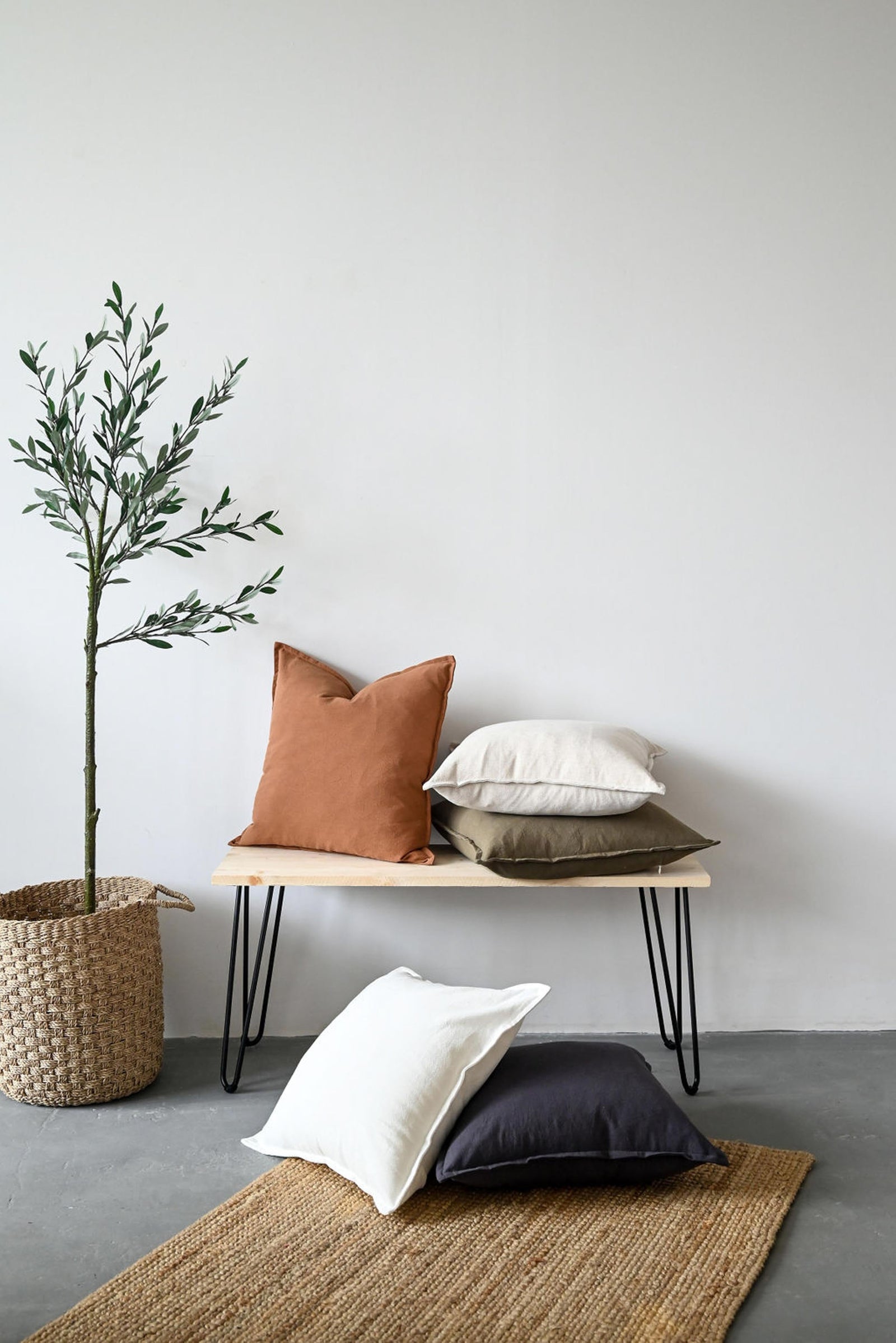 COTTON/ LINEN - OLIVE