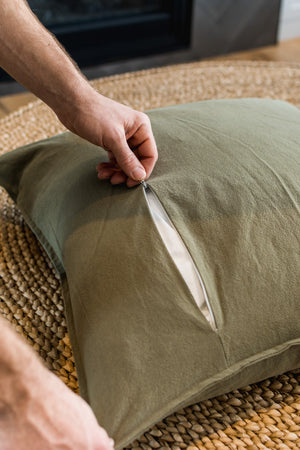 COTTON/ LINEN - OLIVE