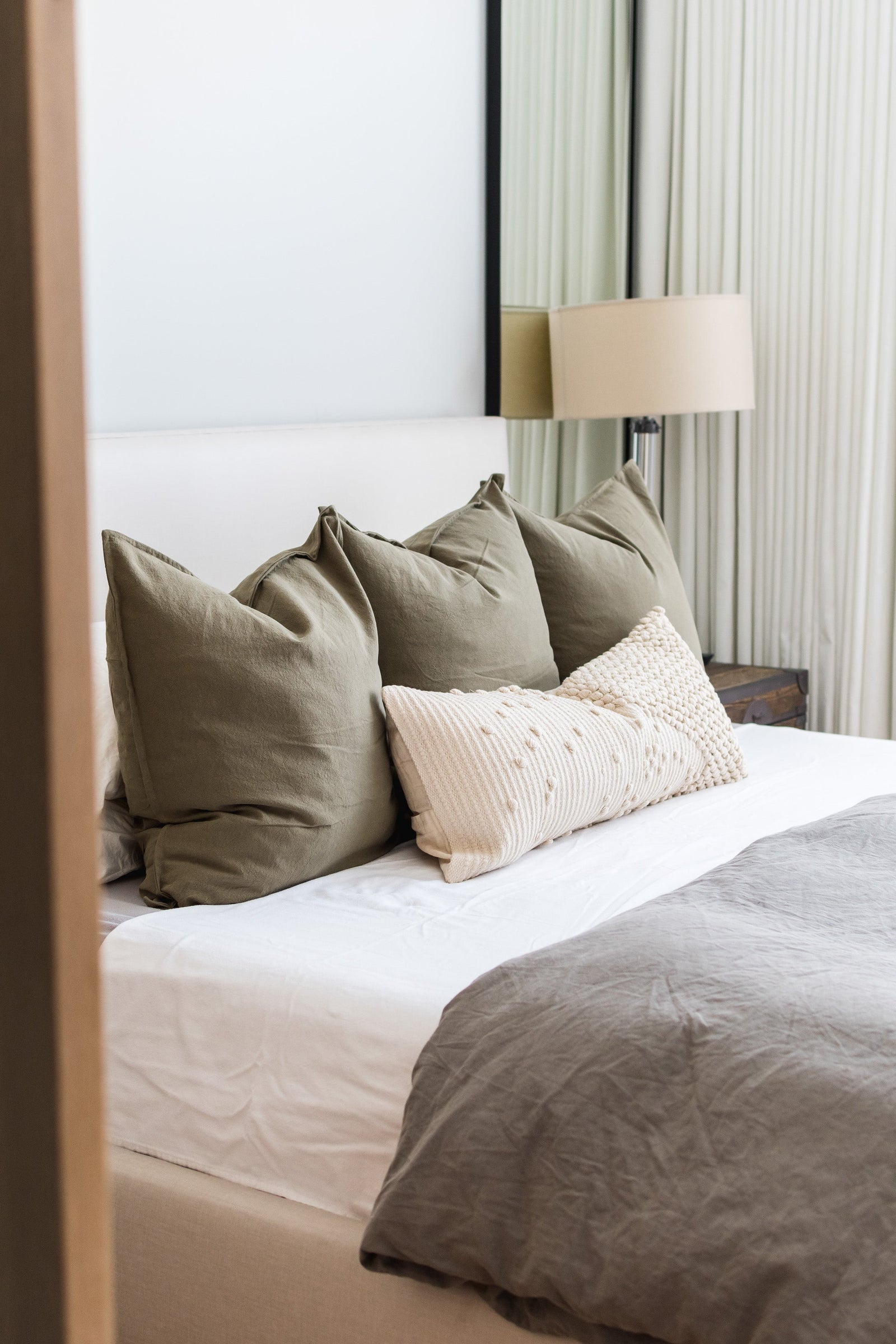 COTTON/ LINEN - OLIVE