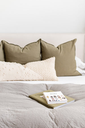 COTTON/ LINEN - OLIVE