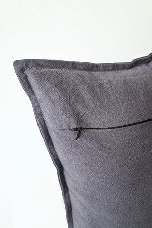 Cotton/ Linen Pillow Cover - Grey - 18" x 18"