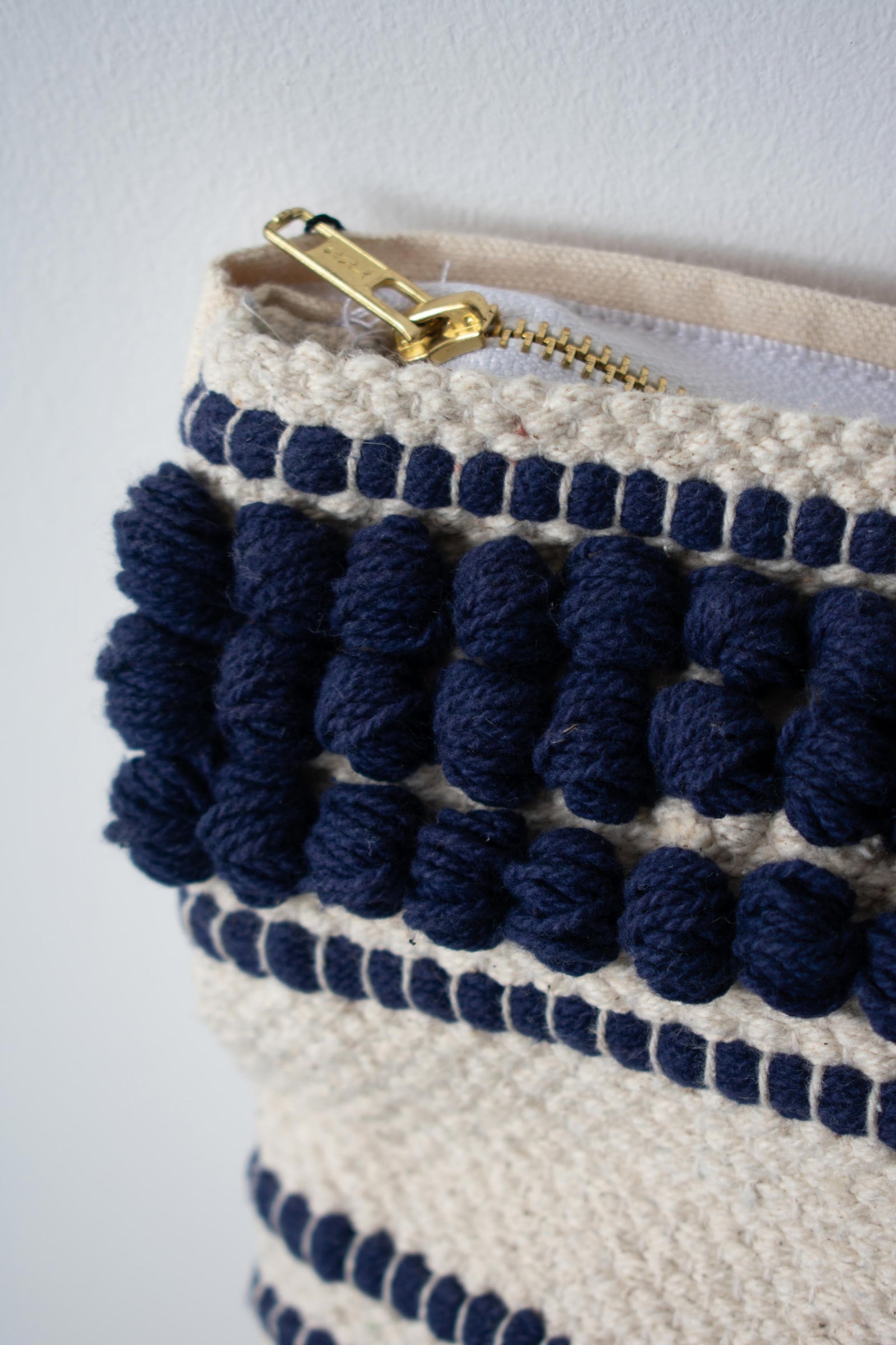 COTTON CANVAS - NAVY RIPPLE EURO
