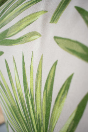 OUTDOOR PILLOW - GREEN PALM LEAF 20"