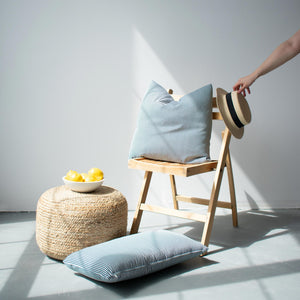 OUTDOOR PILLOW - NAVY STRIPE 20"