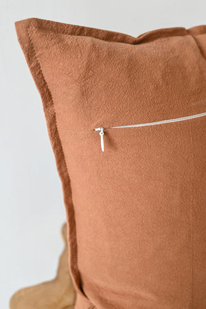 COTTON/ LINEN - RUST