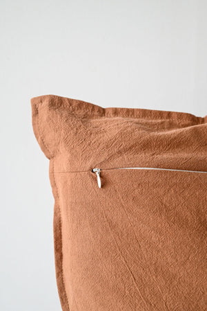 COTTON/ LINEN - RUST