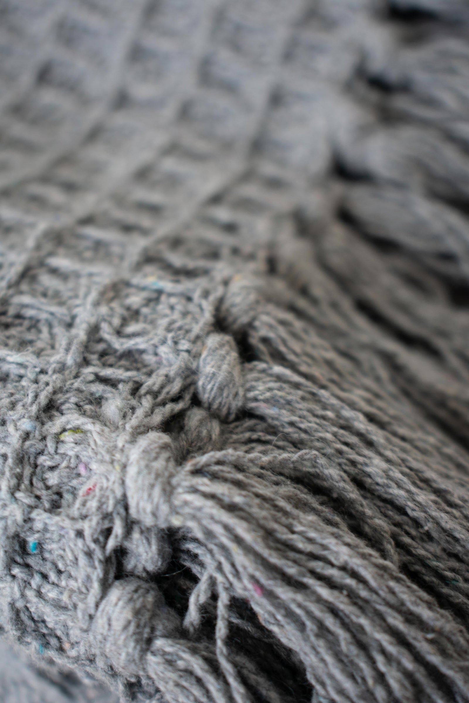 THROW BLANKET - WAFFLE GREY