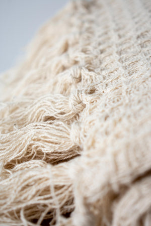 THROW BLANKET - WAFFLE CREAM