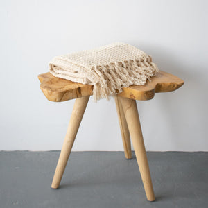 THROW BLANKET - WAFFLE CREAM
