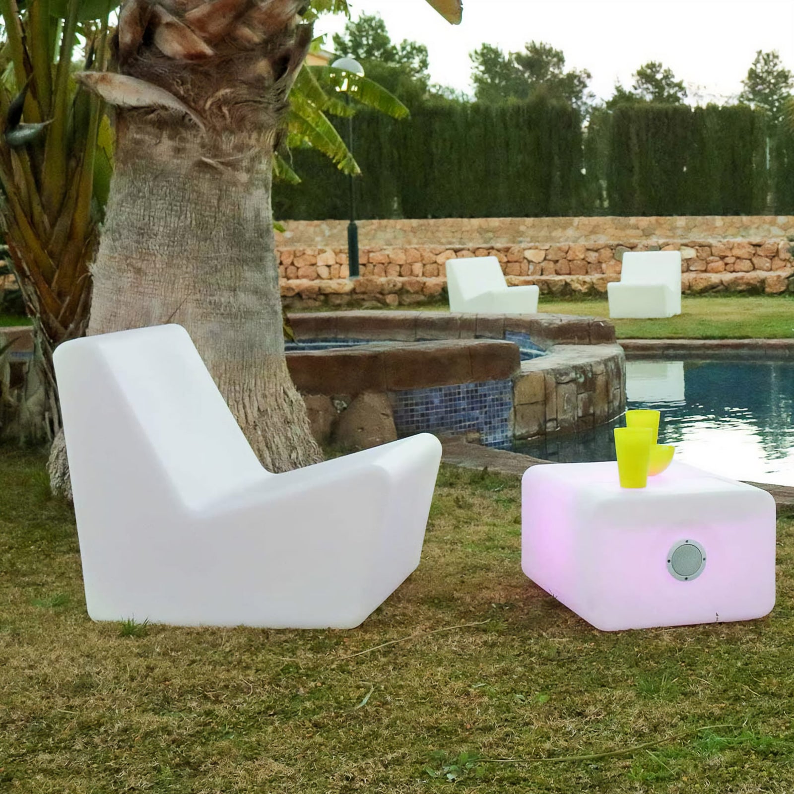 Tarida Indoor/Outdoor Chair with integrated LED lighting