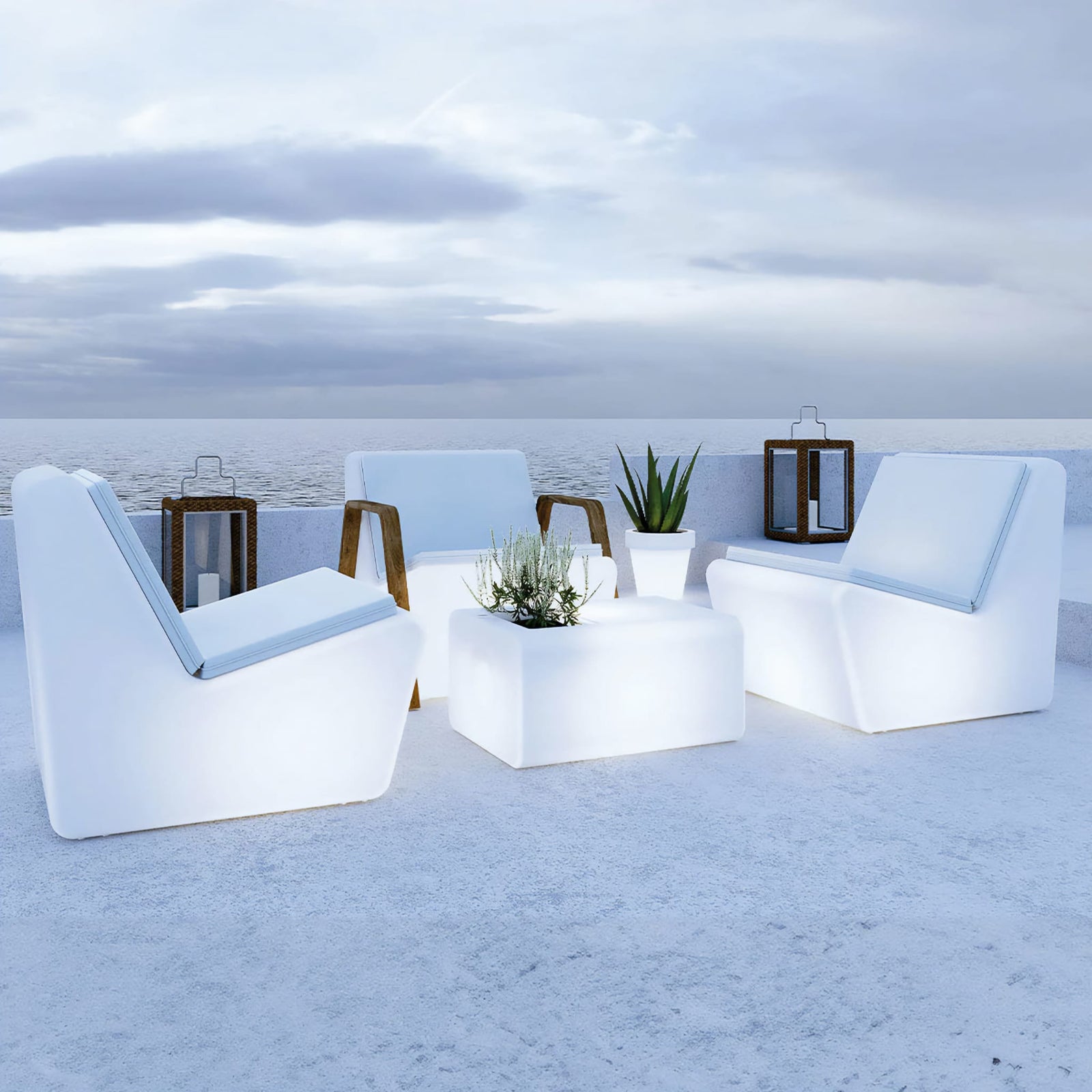 Tarida Indoor/Outdoor Chair with integrated LED lighting