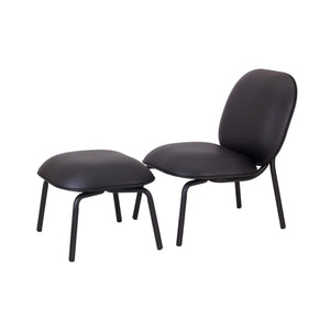 Tasca Lounge Chair & Ottoman Eco Leather Fabric - Indoor Use