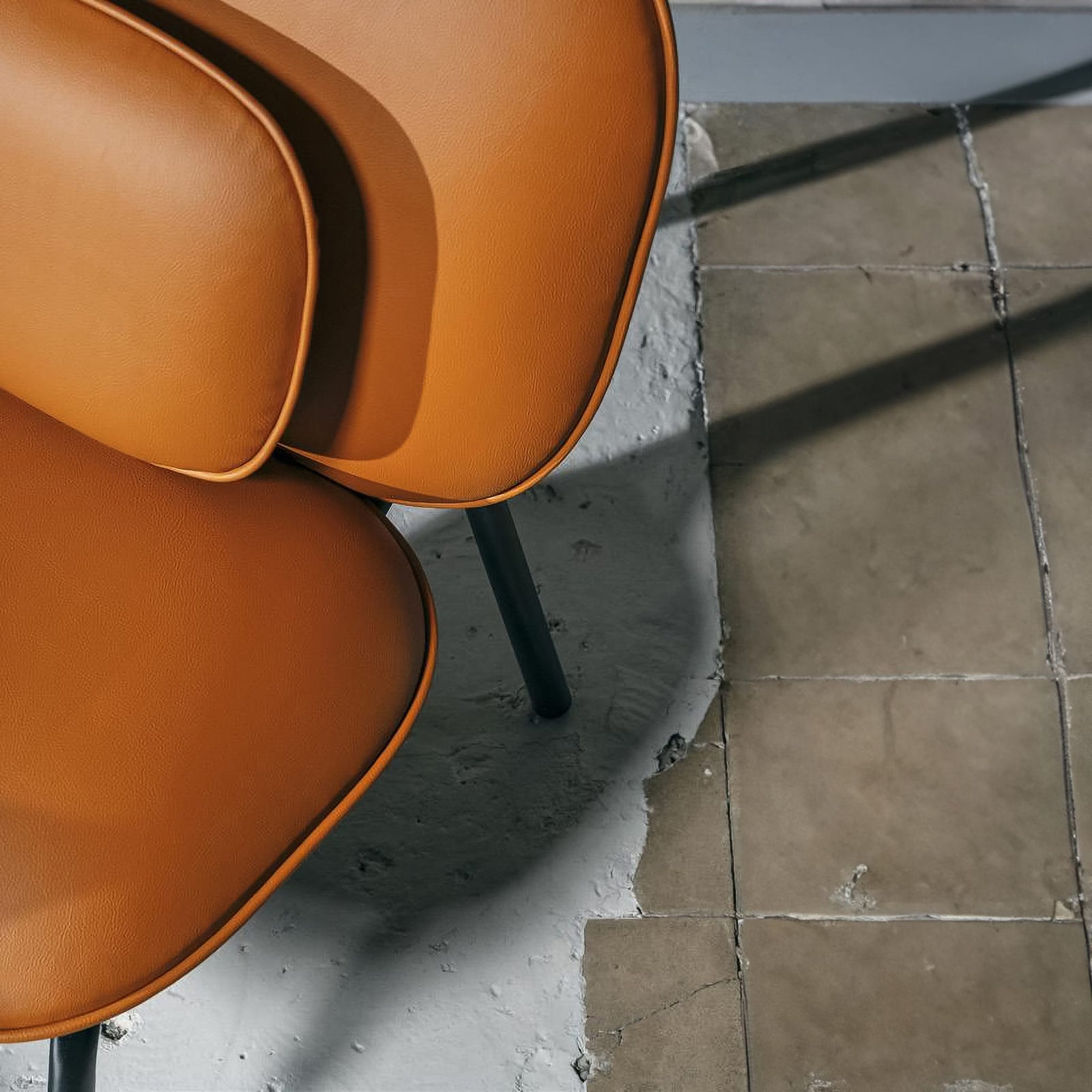 Tasca Lounge Chair & Ottoman Eco Leather Fabric - Indoor Use