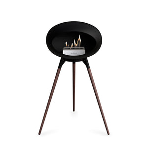 Le Feu Ground High Dome Matte Black Fireplace - BioEthanol Fuel