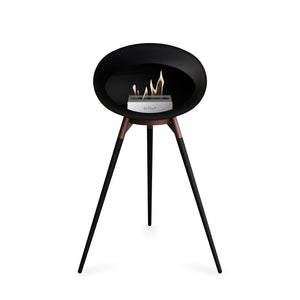 Le Feu Ground High Dome Matte Black Fireplace - BioEthanol Fuel