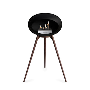 Le Feu Ground High Dome Matte Black Fireplace - BioEthanol Fuel