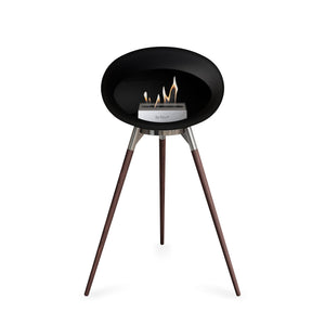 Le Feu Ground High Dome Matte Black Fireplace - BioEthanol Fuel