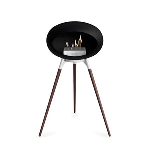 Le Feu Ground High Dome Matte Black Fireplace - BioEthanol Fuel