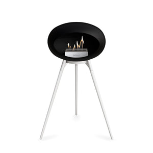 Le Feu Ground High Dome Matte Black Fireplace - BioEthanol Fuel