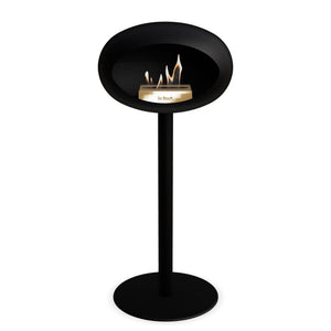 Le Feu Freestanding Matte Black Fireplace - BioEthanol Fuel