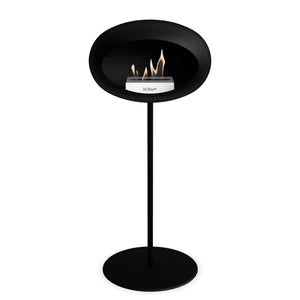 Le Feu Freestanding Matte Black Fireplace - BioEthanol Fuel