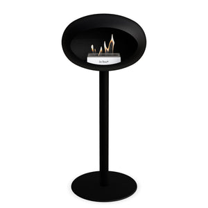 Le Feu Freestanding Matte Black Fireplace - BioEthanol Fuel