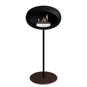 Le Feu Freestanding Matte Black Fireplace - BioEthanol Fuel