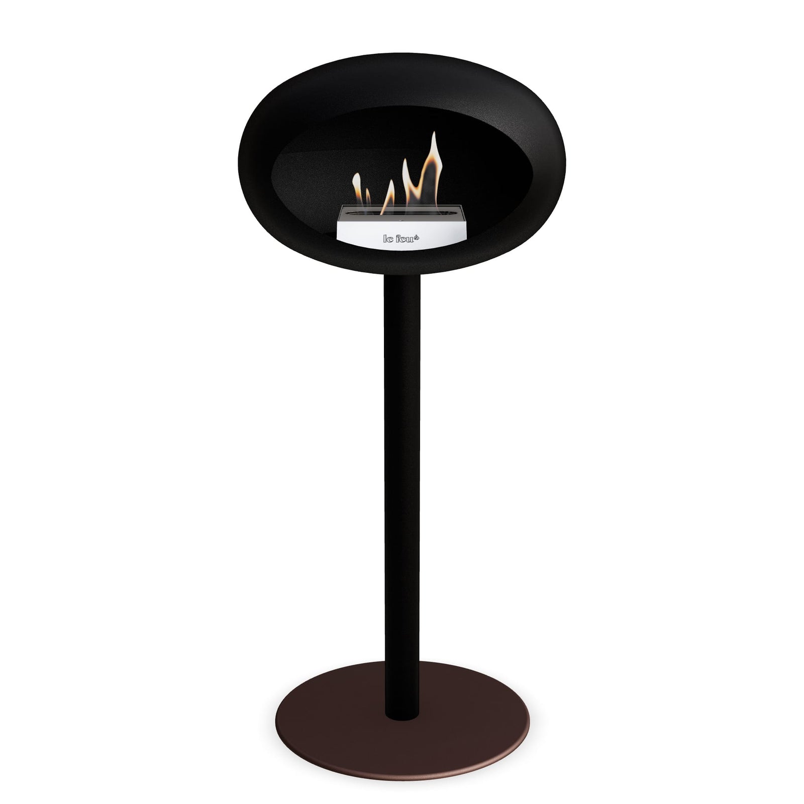 Le Feu Freestanding Matte Black Fireplace - BioEthanol Fuel
