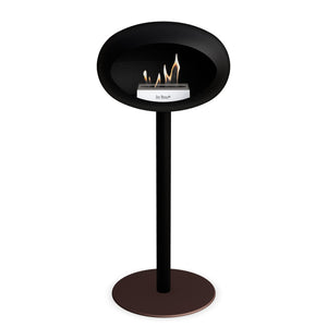 Le Feu Freestanding Matte Black Fireplace - BioEthanol Fuel