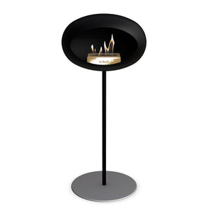 Le Feu Freestanding Matte Black Fireplace - BioEthanol Fuel