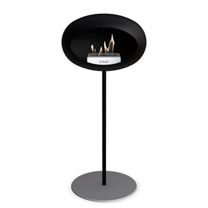 Le Feu Freestanding Matte Black Fireplace - BioEthanol Fuel