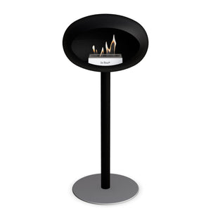 Le Feu Freestanding Matte Black Fireplace - BioEthanol Fuel