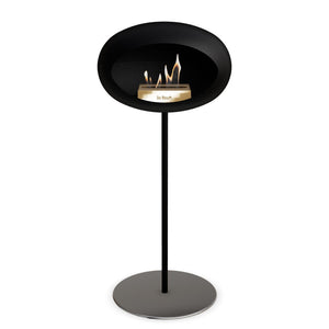 Le Feu Freestanding Matte Black Fireplace - BioEthanol Fuel
