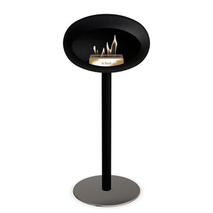 Le Feu Freestanding Matte Black Fireplace - BioEthanol Fuel