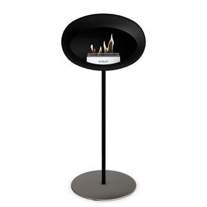Le Feu Freestanding Matte Black Fireplace - BioEthanol Fuel