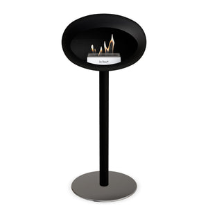 Le Feu Freestanding Matte Black Fireplace - BioEthanol Fuel