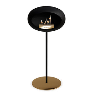 Le Feu Freestanding Matte Black Fireplace - BioEthanol Fuel