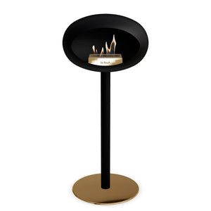Le Feu Freestanding Matte Black Fireplace - BioEthanol Fuel