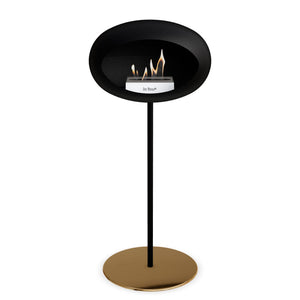 Le Feu Freestanding Matte Black Fireplace - BioEthanol Fuel