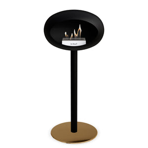 Le Feu Freestanding Matte Black Fireplace - BioEthanol Fuel