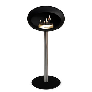 Le Feu Freestanding Matte Black Fireplace - BioEthanol Fuel