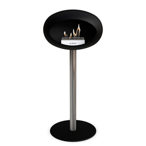 Le Feu Freestanding Matte Black Fireplace - BioEthanol Fuel