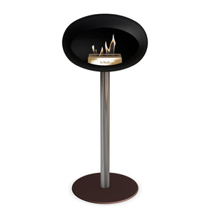 Le Feu Freestanding Matte Black Fireplace - BioEthanol Fuel