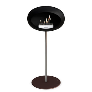 Le Feu Freestanding Matte Black Fireplace - BioEthanol Fuel