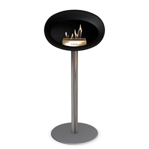 Le Feu Freestanding Matte Black Fireplace - BioEthanol Fuel