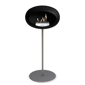 Le Feu Freestanding Matte Black Fireplace - BioEthanol Fuel