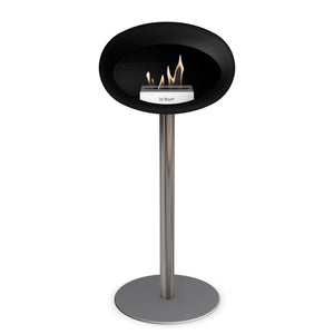 Le Feu Freestanding Matte Black Fireplace - BioEthanol Fuel