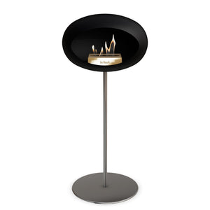 Le Feu Freestanding Matte Black Fireplace - BioEthanol Fuel