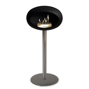 Le Feu Freestanding Matte Black Fireplace - BioEthanol Fuel